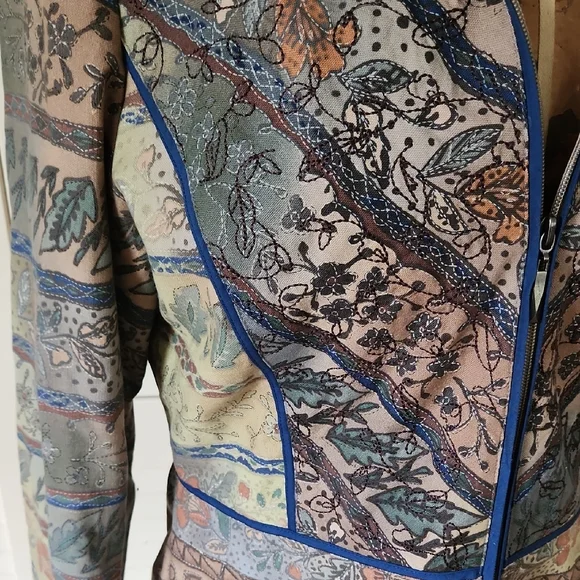 Coldwater Creek Multicolor Patterned Floral Jacket With Embroidery - Picture 11 of 11
